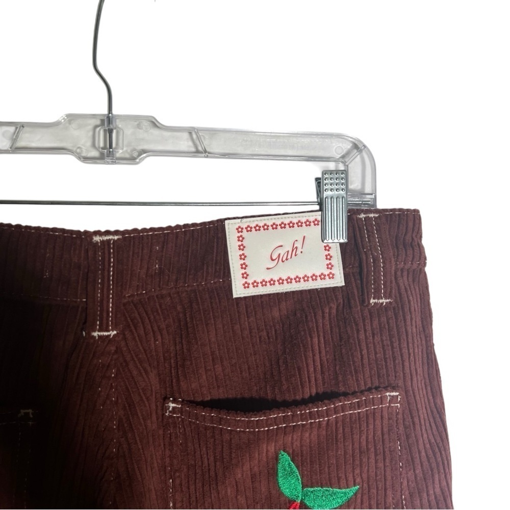 Lisa Says Gah Brown Corduroy Dylan Cherry Pants NWT Size 14 - Picture 8 of 12